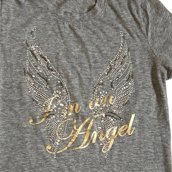 Victoria’s Secret I’m An Angel 2006 Embellished Angel Wings Sparkle Tee Size M - Picture 1 of 5